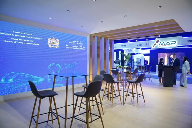 Espace d’échange à l’intérieur du pavillon — Marrakech Air Show 2026